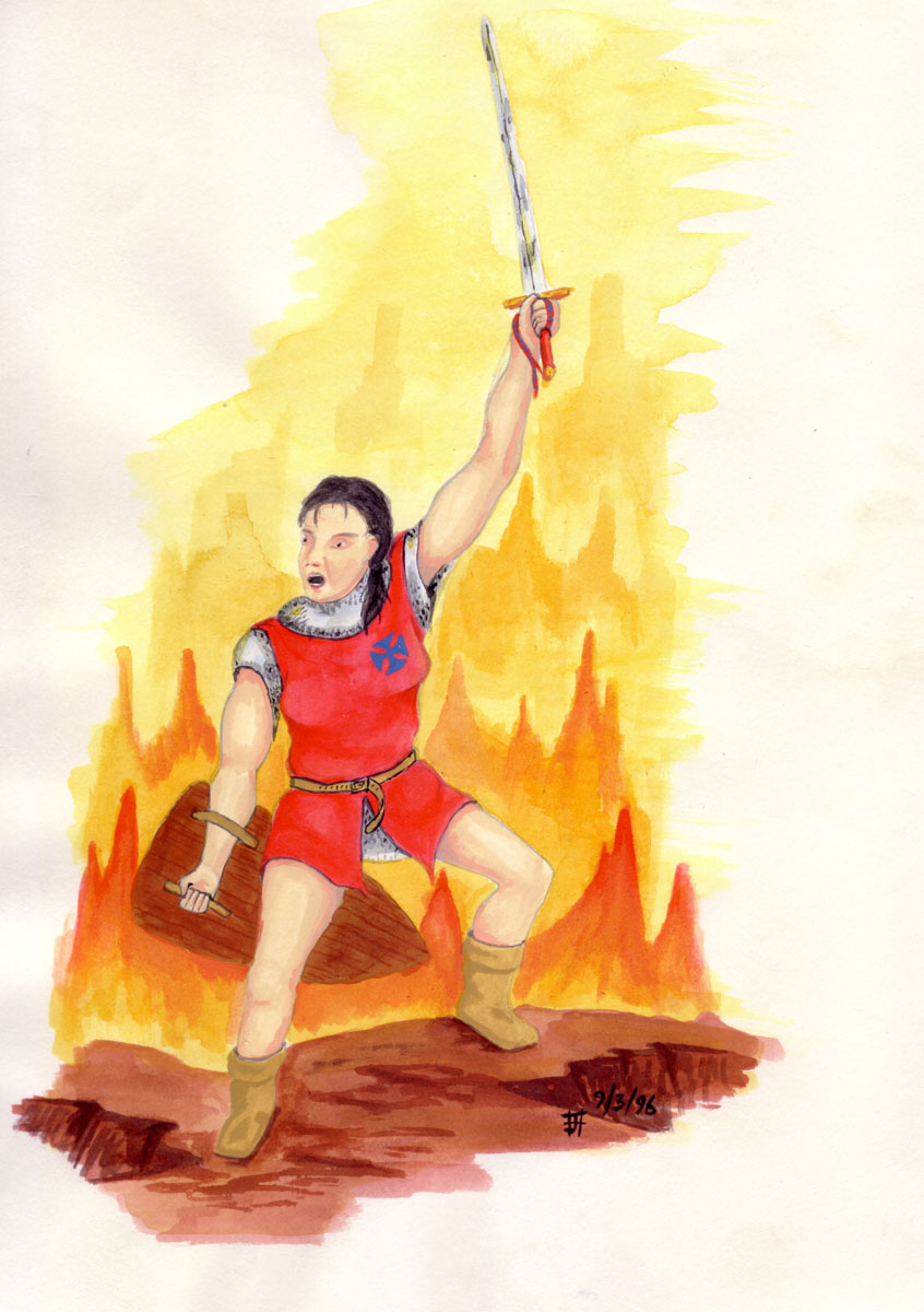 Painting of a female warrior