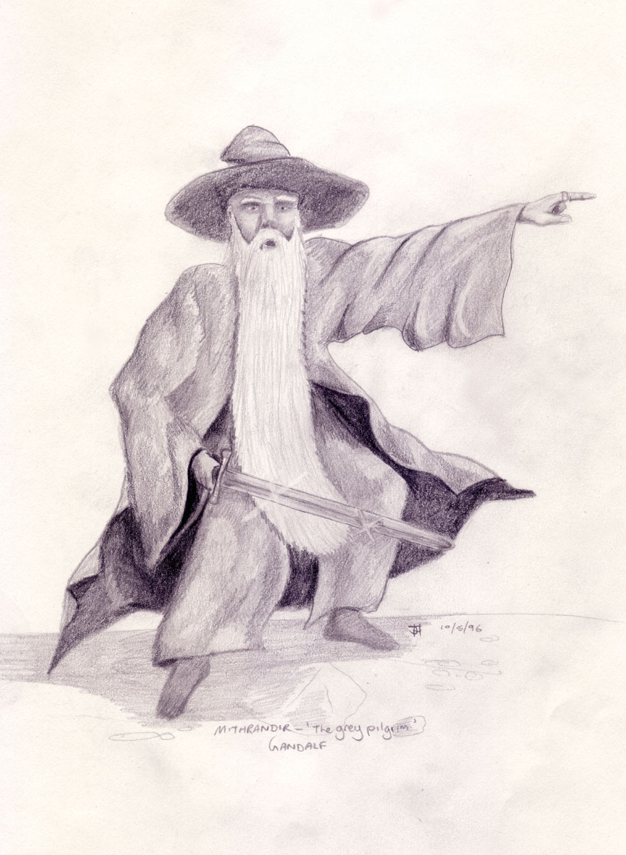 Drawing of Gandalf from Lord of the Rings