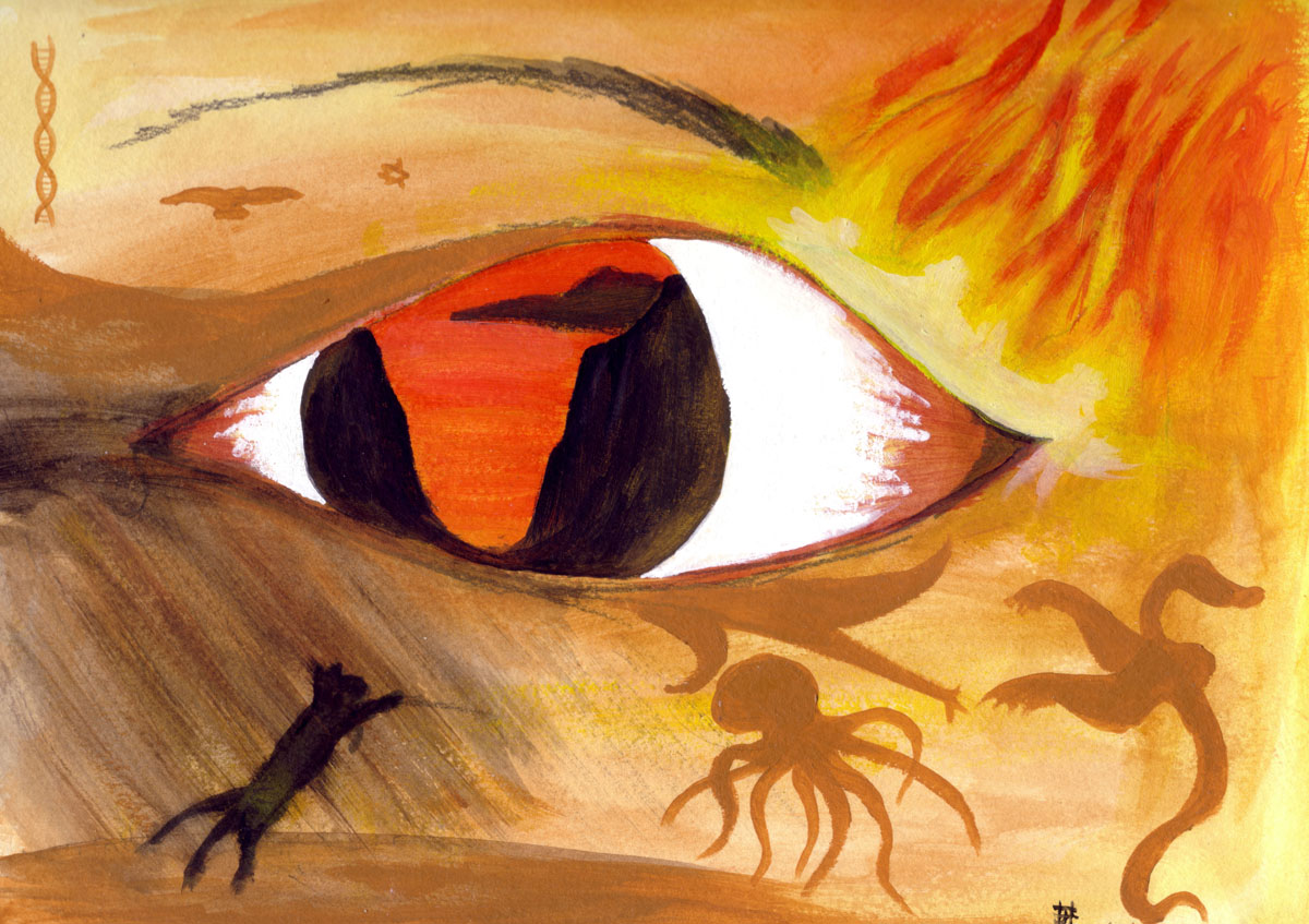 Abstract painting of the All Seeing Eye