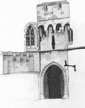 Drawing of one of the Gate houses at Windsor Castle