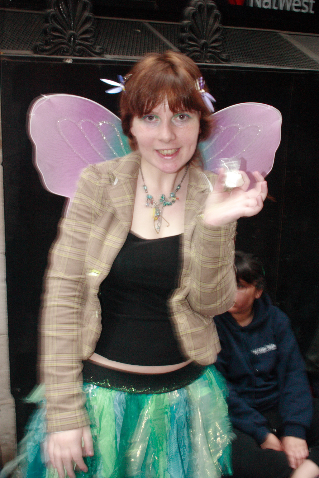 One of the many people queueing up for the Harry Potter book launch in London.
