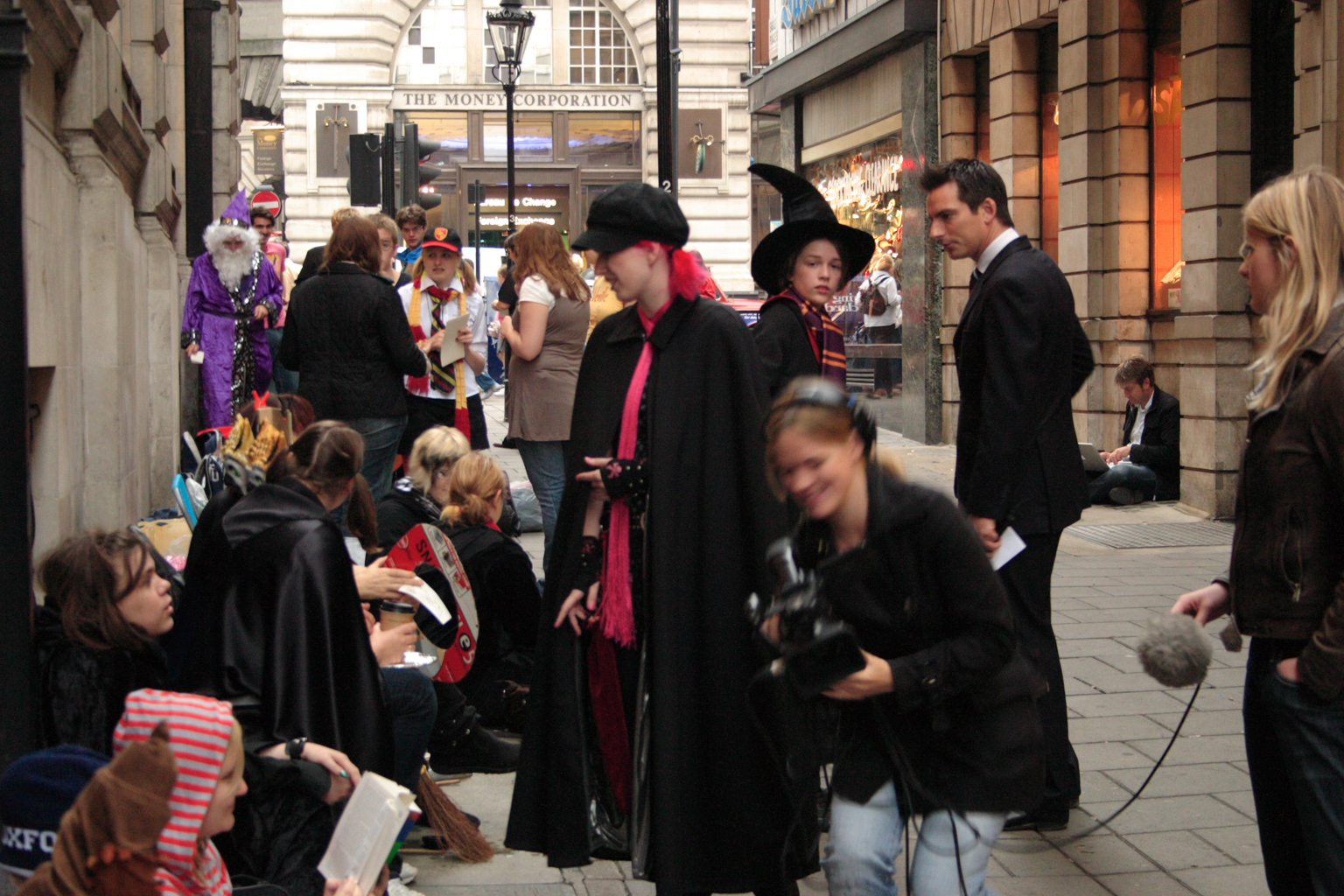 People queueing up for the Harry Potter book launch in London.