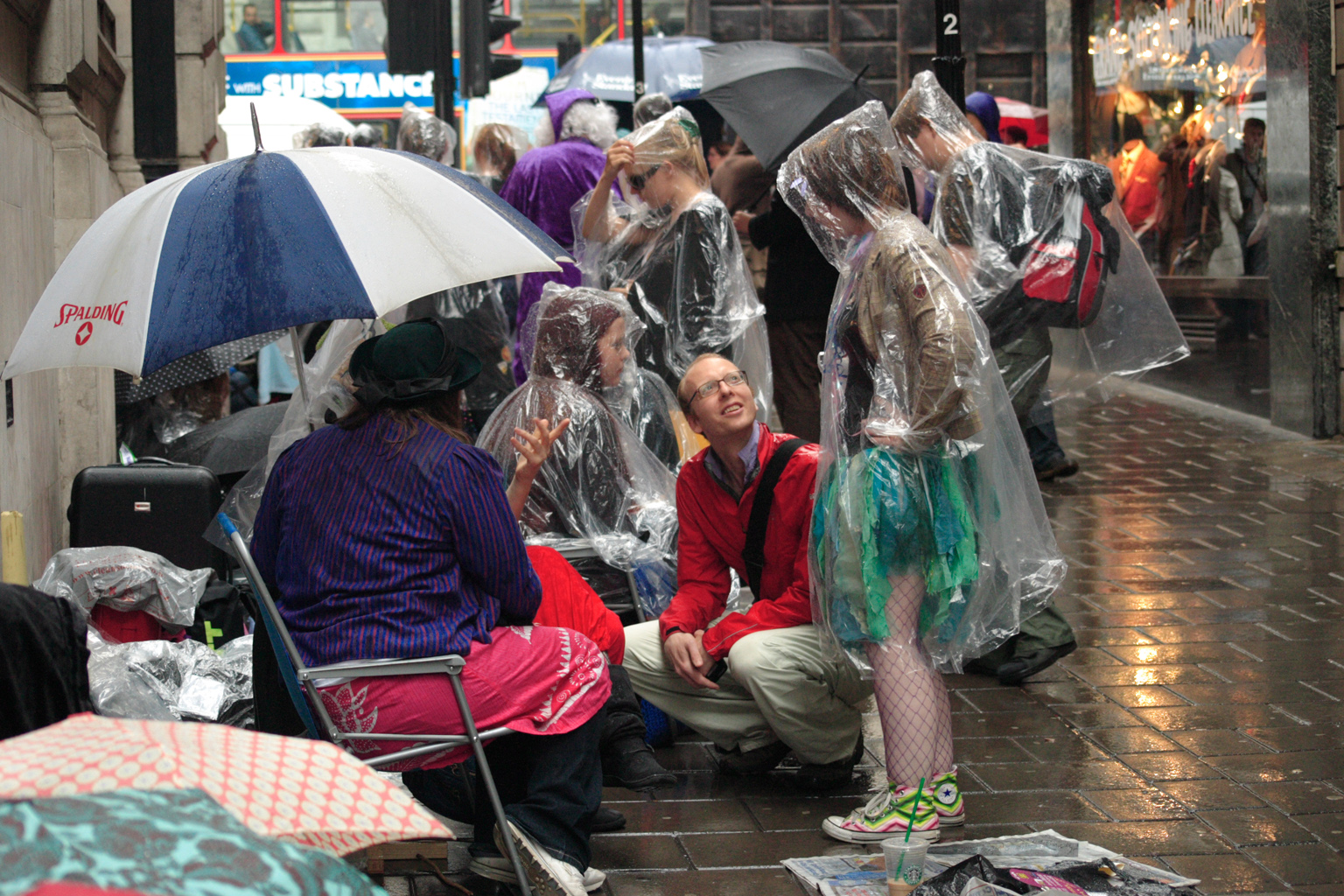 People queueing up for the Harry Potter book launch in London.