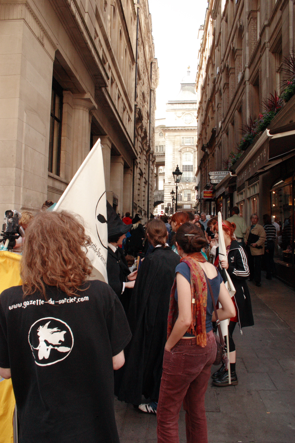 People queueing up for the Harry Potter book launch in London.