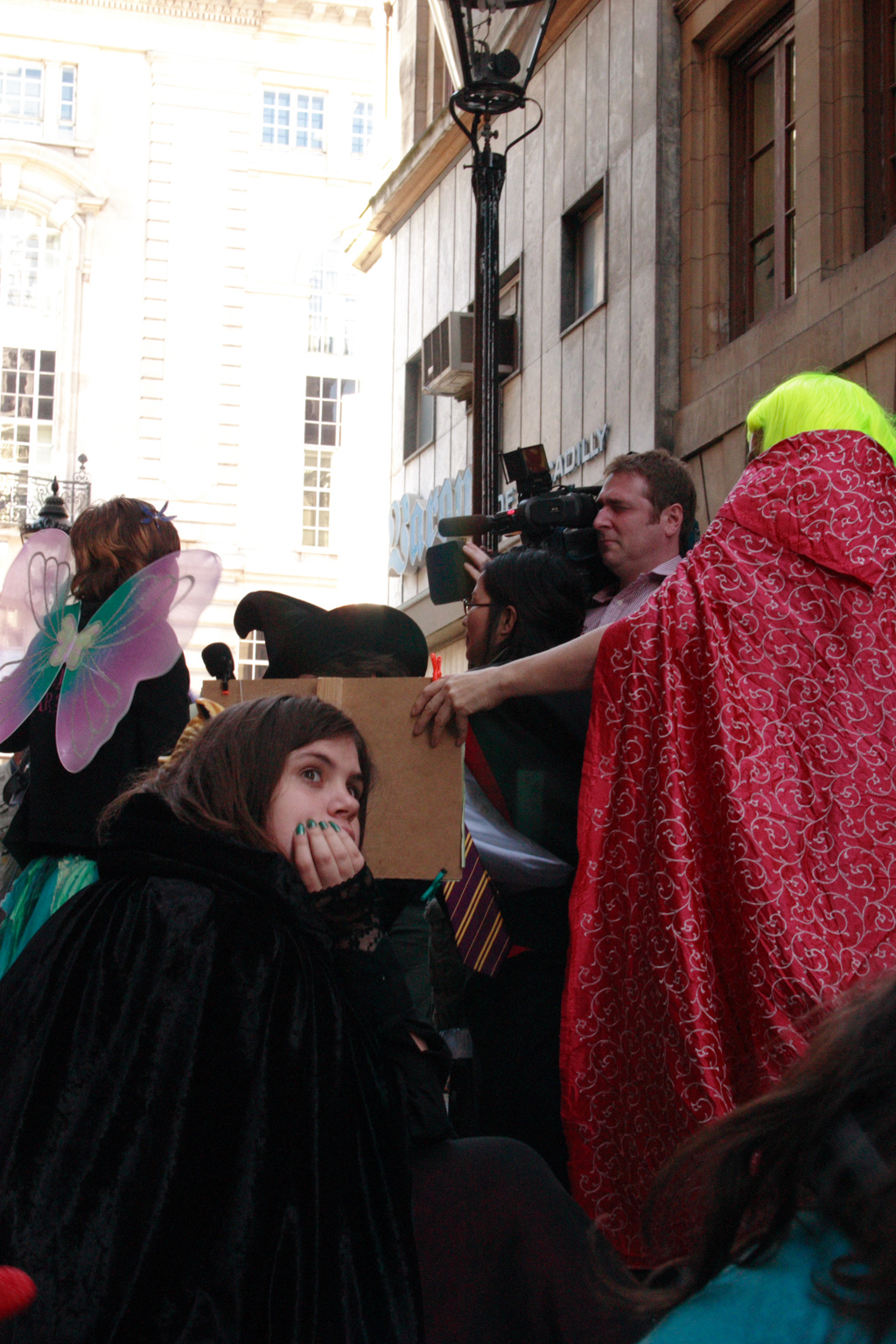 People queueing up for the Harry Potter book launch in London.