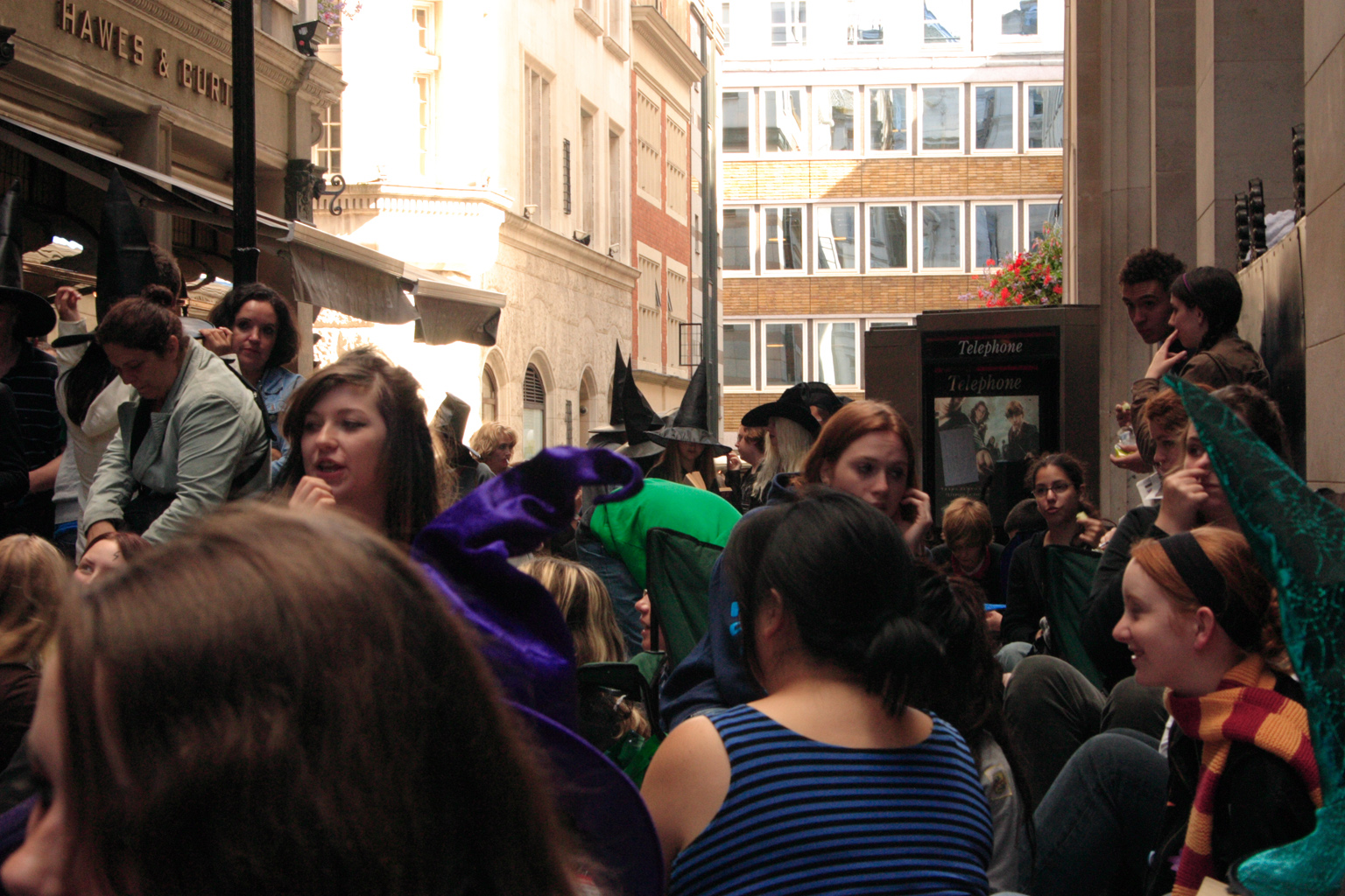 People queueing up for the Harry Potter book launch in London.