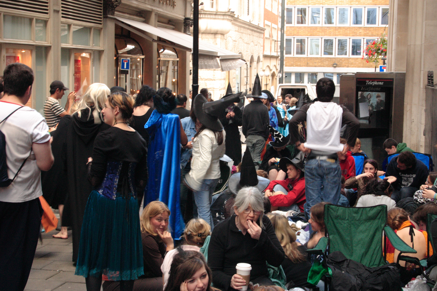 People queueing up for the Harry Potter book launch in London.