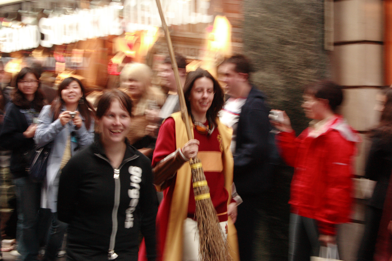 People queueing up for the Harry Potter book launch in London.
