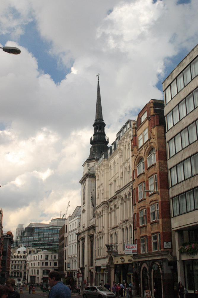 Church on Ludgate Hill walking towards Fleet Street.