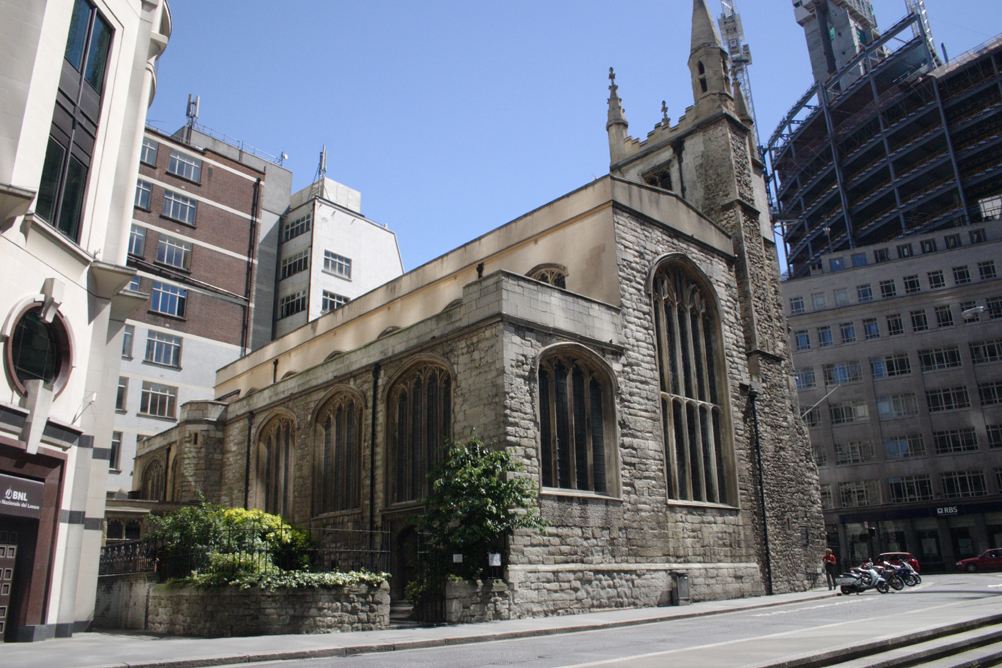 St Andrew Undershaft Church in the city of London.