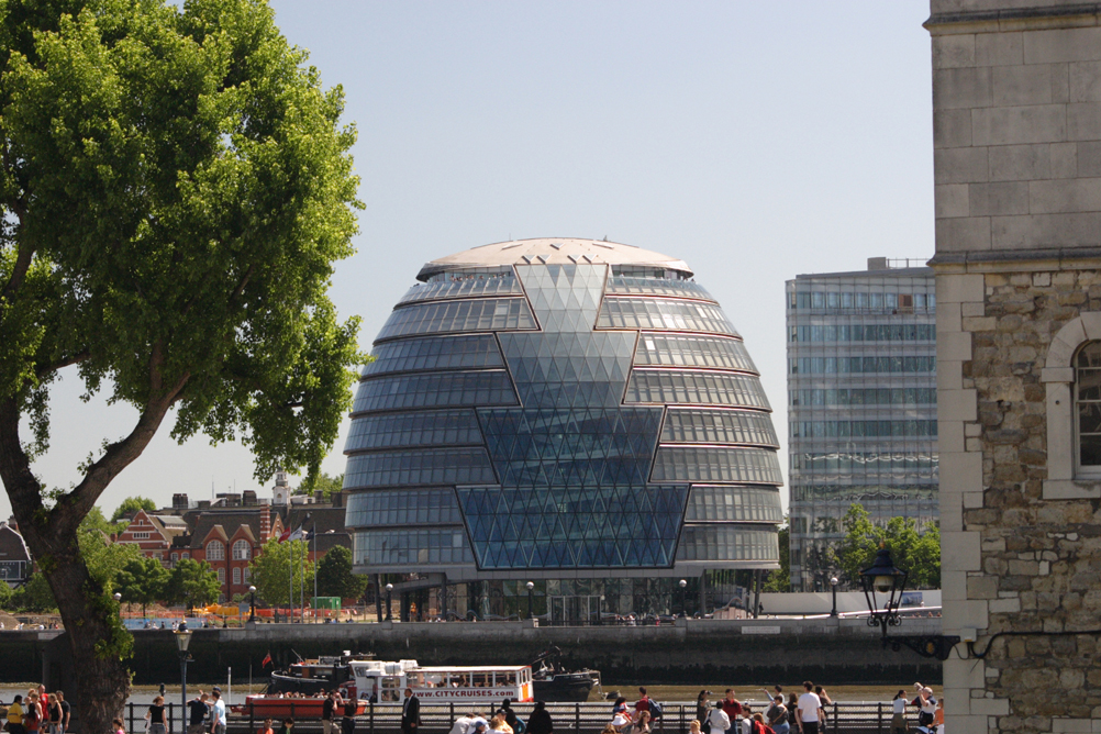 London assembly building, as seen from the Tower of London