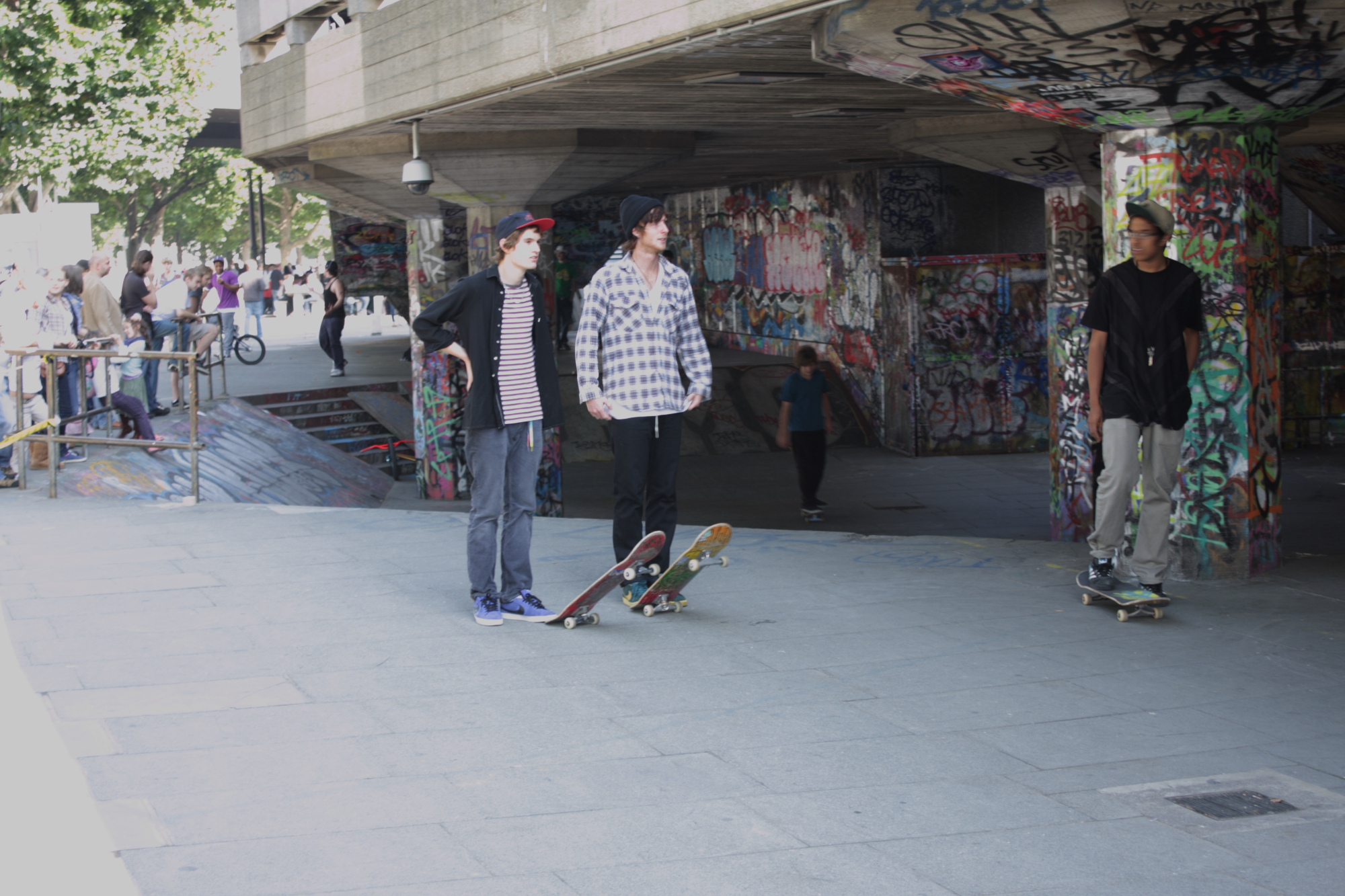 Skaters on the South Bank