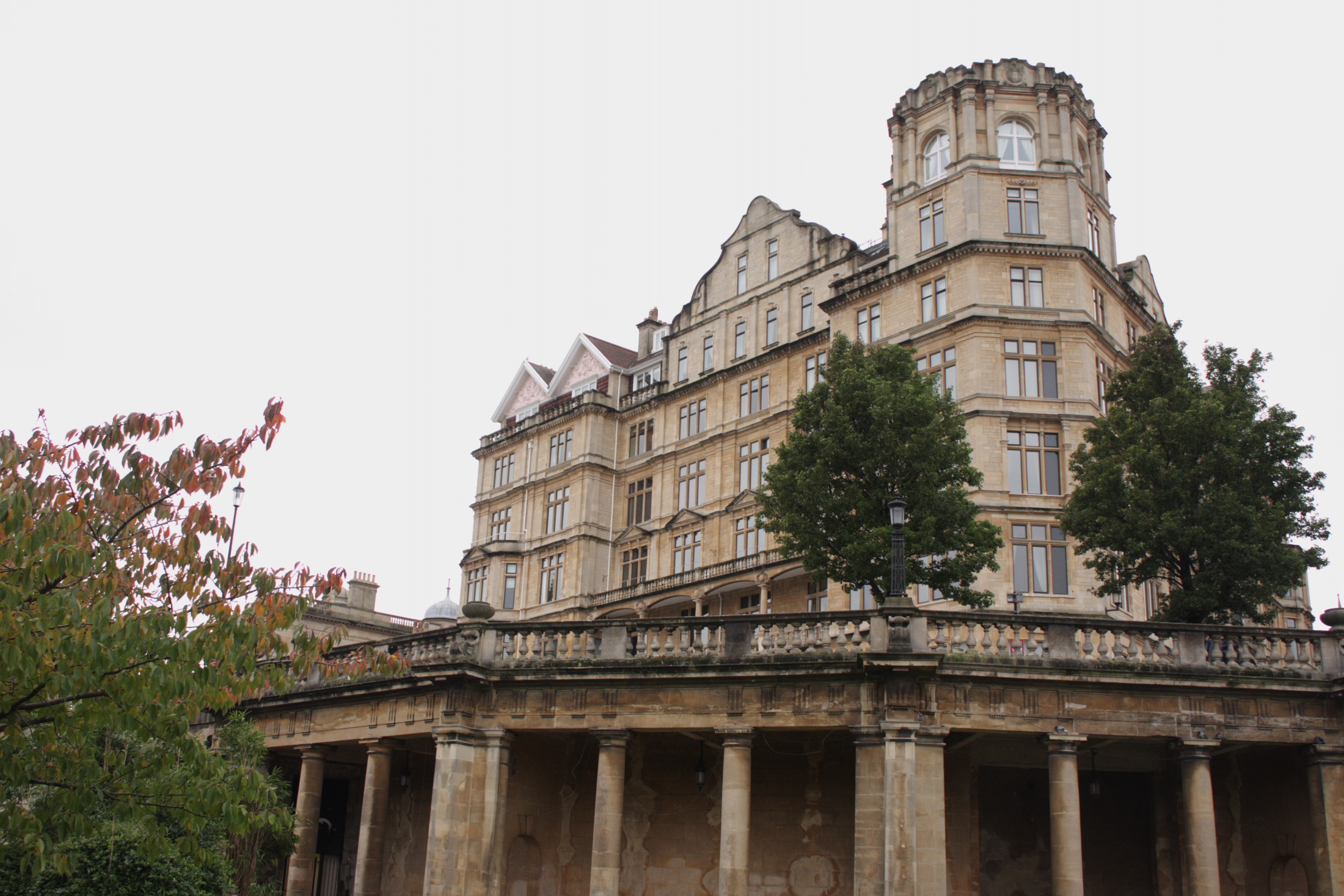 Hotel in central Bath as seen from the river