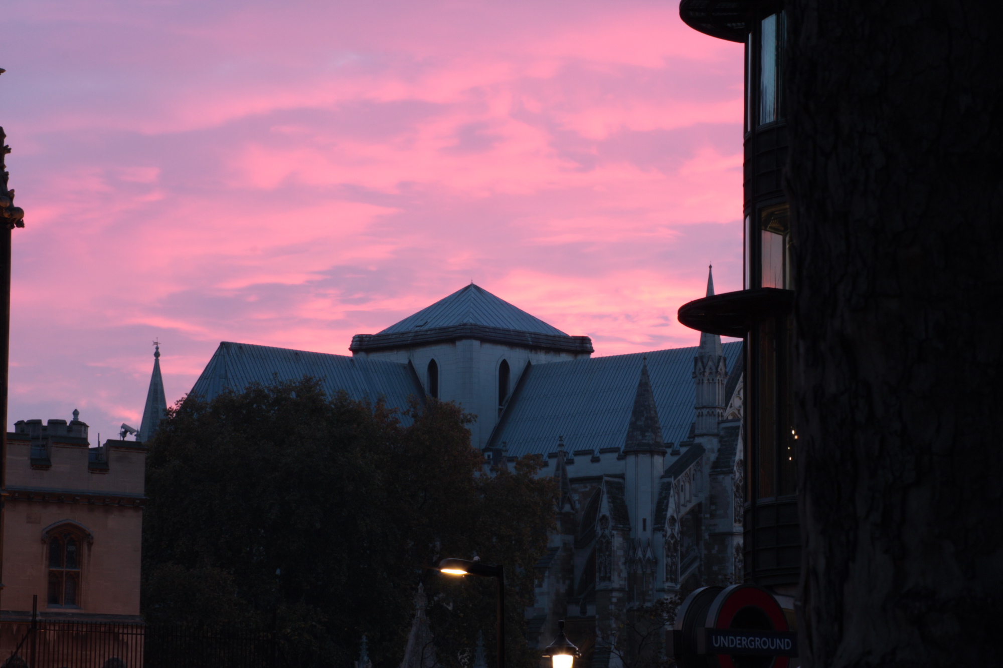 Sunset over Westminster Abbey
