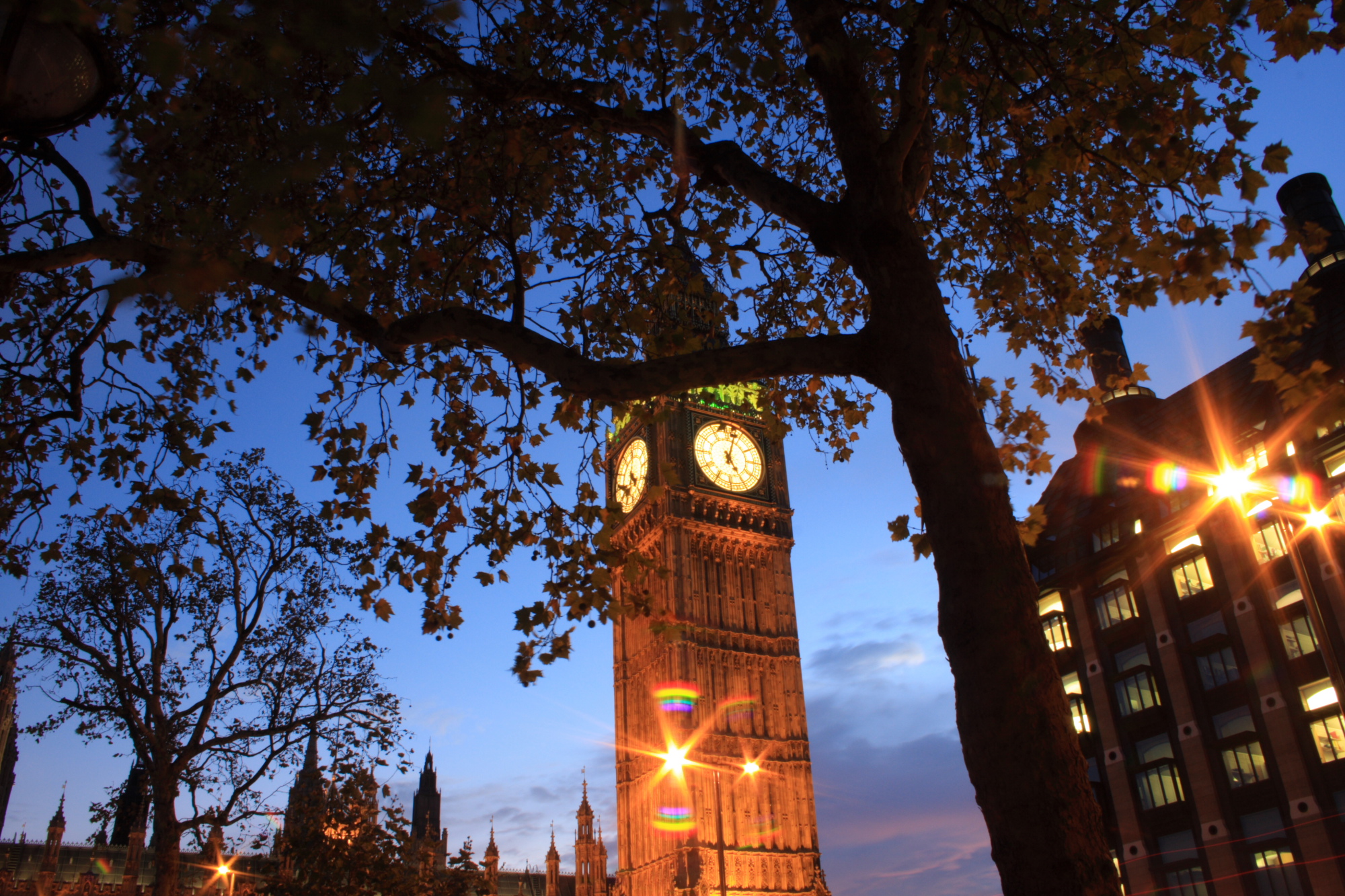 Big Ben and Parliament at Dusk.
