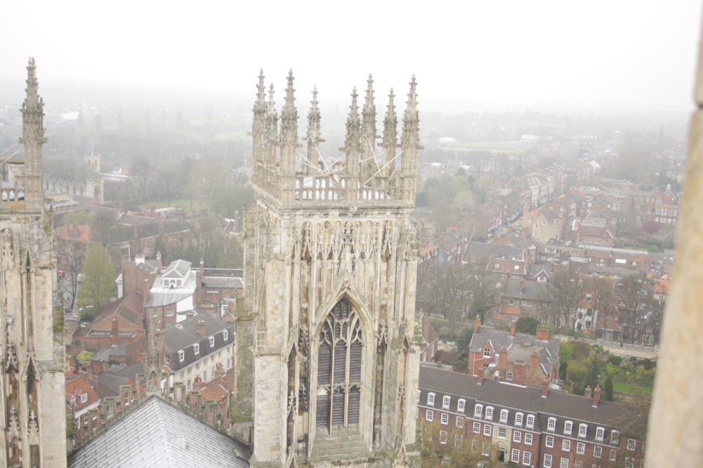 View from the top of York Minster Cathedral