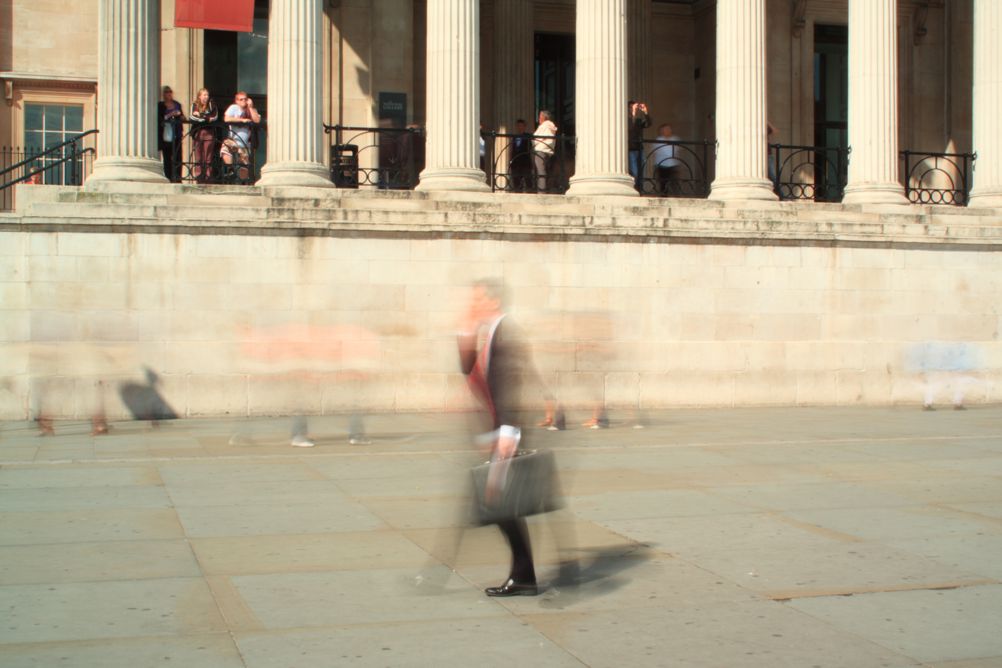 Three legged business man