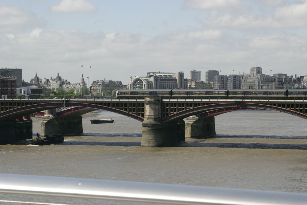 Blackfriars Bridge with Charing Cross station in the background