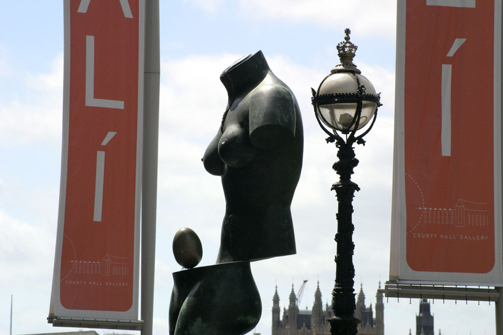Dali Sculpture outside County Hall